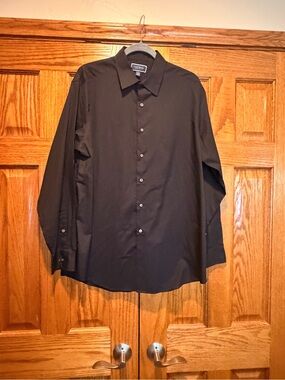 Club Room Men's Black Long-Sleeve Dress Shirt